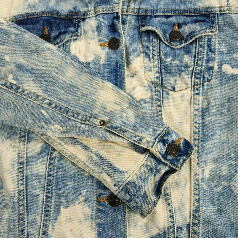 Denim & Supply Ralph Lauren Jean Jacket Womens Sz Large Distressed Denim Trucker